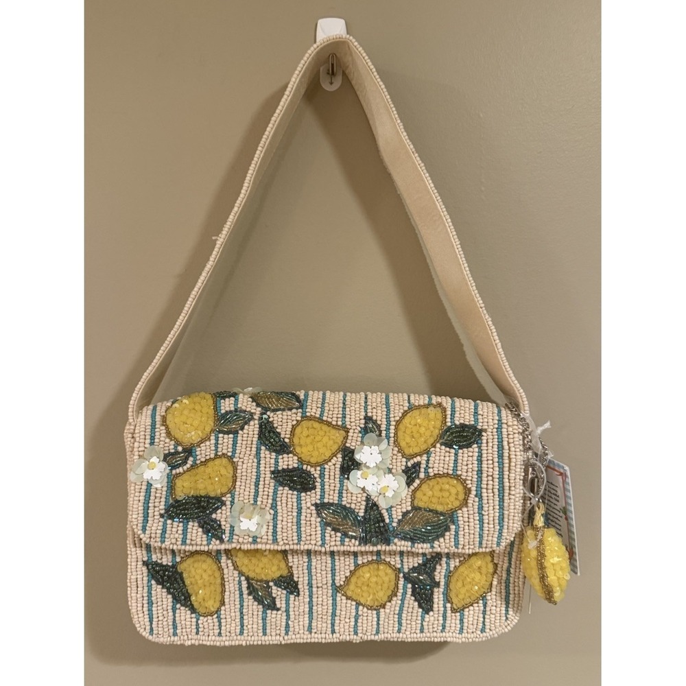TikTokβ Viral Beaded Bag Lemons Made in India NWT With Lemon Charm